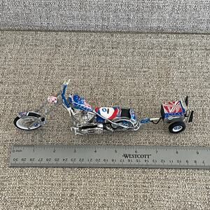 Custom Chopper Motorcycle Diecast Miller Beer Patriotic Theme One of a Kind
